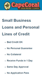 Mobile Screenshot of capecoralbusinessloans.com